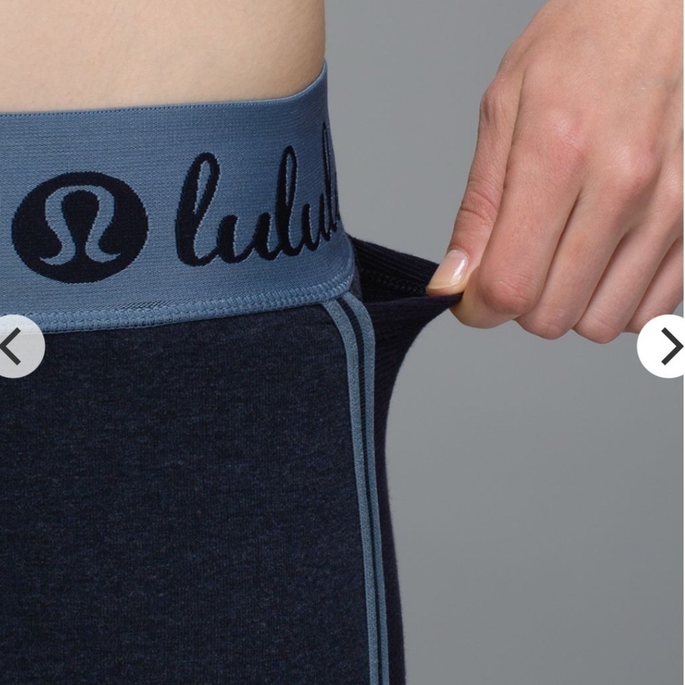 LULULEMON Inner Essence Crop Leggings Heathered Naval Blue 8 - Picture 10 of 12